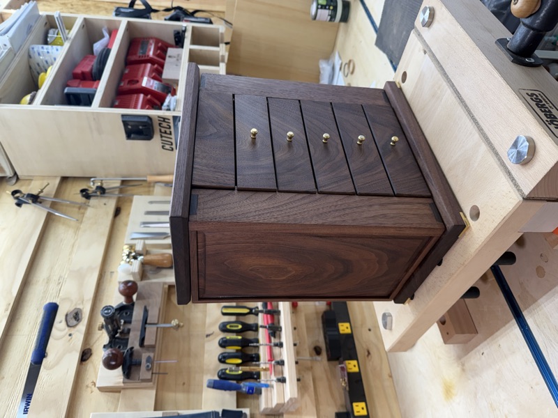 Walnut Jewelry Cabinet