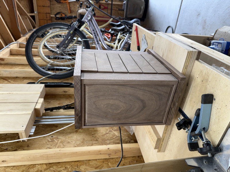 Walnut Jewelry Cabinet in progress, photo 6