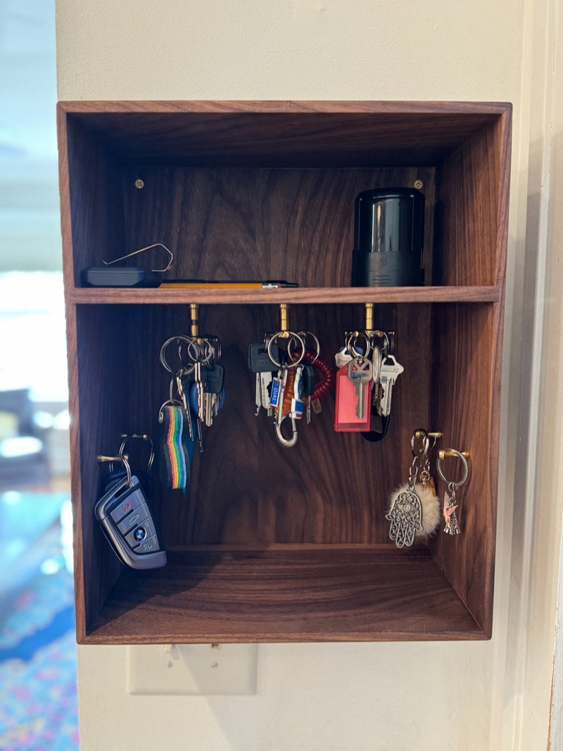 Walnut Key Cabinet