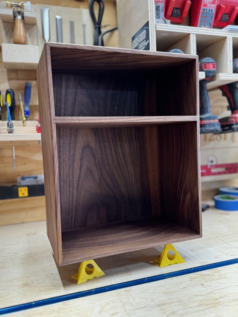 Walnut Key Cabinet in progress, photo 2