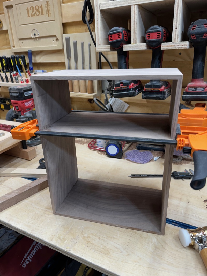 Walnut Key Cabinet in progress, photo 3