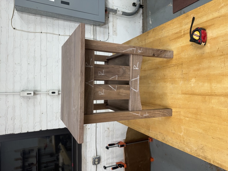 Mission Side Table in progress, photo 1